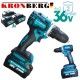 Set fără fir 5 în 1, cheie de impact cu spot LED, polizor unghiular, șurubelniță și ciocan perforator fără perii KRONBERG 36V 10AH cu 4 baterii Set fără fir 5 în 1, cheie de impact cu spot LED, polizor unghiular, șurubelniță și ciocan perforator fără perii KRONBERG 36V 10AH cu 4 baterii