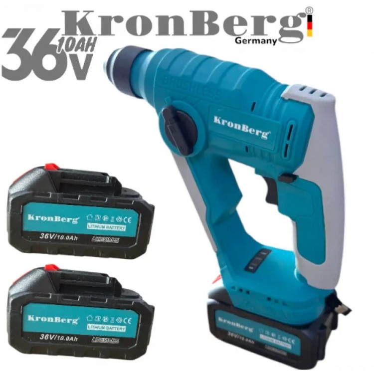 Bormașină de găurit profesională fără fir / Mini bormașină 36V 10AH KRONBERG puternică și fără perii cu încărcător pentru 2 baterii și carcasă Bormașină de găurit profesională fără fir / Mini bormașină 36V 10AH KRONBERG puternică și fără perii cu încărcător pentru 2 baterii și carcasă
