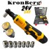 Clichet fără fir fără perii 24V 5AH 90Nm KRONBERG 2 baterii și cutie cu set de biți