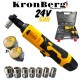Clichet fără fir fără perii 24V 5AH 90Nm KRONBERG 2 baterii și cutie cu set de biți