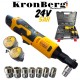 Clichet fără fir fără perii 24V 5AH 90Nm KRONBERG 2 baterii și cutie cu set de biți