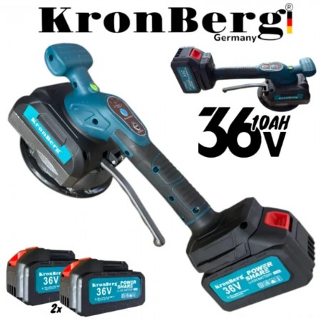 Ventuză vibratoare pentru gresie KRONBERG fără fir 36V 10AH 2 baterii în valiză 150kg