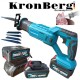 Fierăstrău sabie fără fir KRONBERG, fără perii, 36V, 10AH, pentru tăierea metalului, fierului, plasticului, lemnului, oaselor de carne etc., 4 lame, 2 baterii și încărcător