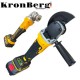 Polizor unghiular fără perii KRONBERG cu acumulator 125 mm 36 V 10 Ah 2 baterii și încărcător în geantă