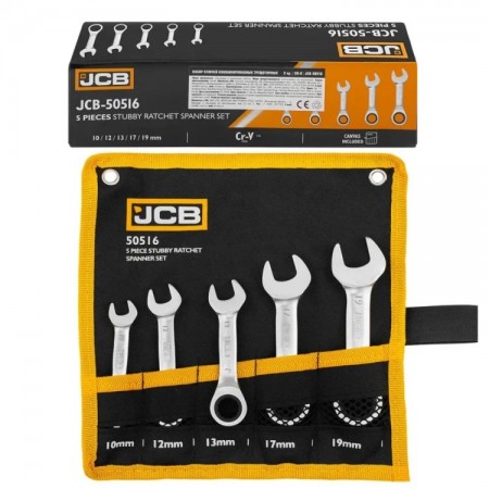 Set chei cu clichet JCB 50516 – 5 piese (10–19 mm)