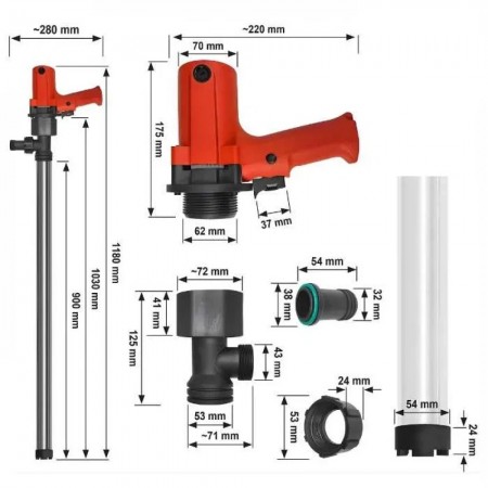Pompă electrică de combustibil pentru butoi 220V / 750W – debit până la 100 l/min Pompă electrică de combustibil pentru butoi 220V / 750W – debit până la 100 l/min