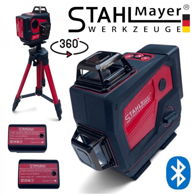Nivelă laser 4D 16 linii 360° laser verde cu Bluetooth STAHLMAYER Profesional Bluetooth Music Nivelă laser 4D 16 linii 360° laser verde cu Bluetooth STAHLMAYER Profesional Bluetooth Music