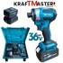 Cheie de impact 36V 8.0AH KRAFT MASTER 850Nm 2 baterii