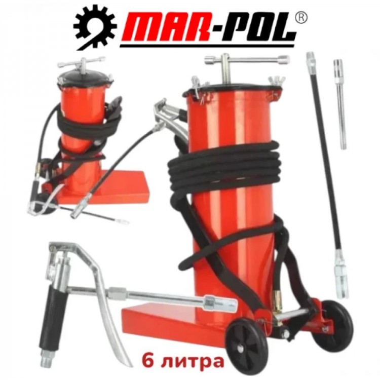 Pompa de gresat manuala, actionata la picior 6 litri MAR-POL Sistem de ungere Takalamit 6 litri MAR-POL Pompa de gresat manuala, actionata la picior 6 litri MAR-POL Sistem de ungere Takalamit 6 litri MAR-POL