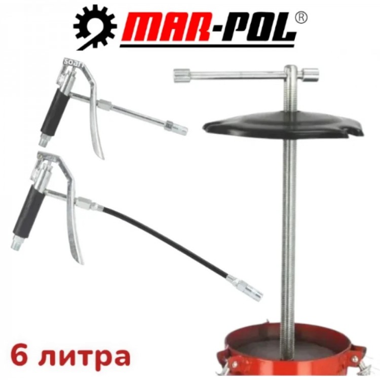 Pompa de gresat manuala, actionata la picior 6 litri MAR-POL Sistem de ungere Takalamit 6 litri MAR-POL Pompa de gresat manuala, actionata la picior 6 litri MAR-POL Sistem de ungere Takalamit 6 litri MAR-POL