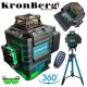 Nivelă laser 4D cu afișaj LCD de 360 de grade, 16 linii, KRONBERG, cu suport Nivelă laser 4D cu afișaj LCD de 360 de grade, 16 linii, KRONBERG, cu suport