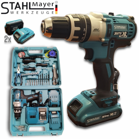 AUTOFILETANTA CU PERCUTIE StahlMayer 36V, 8 AH, 2 ACUMULATORI + ACCESORII AUTOFILETANTA CU PERCUTIE StahlMayer 36V, 8 AH, 2 ACUMULATORI + ACCESORII