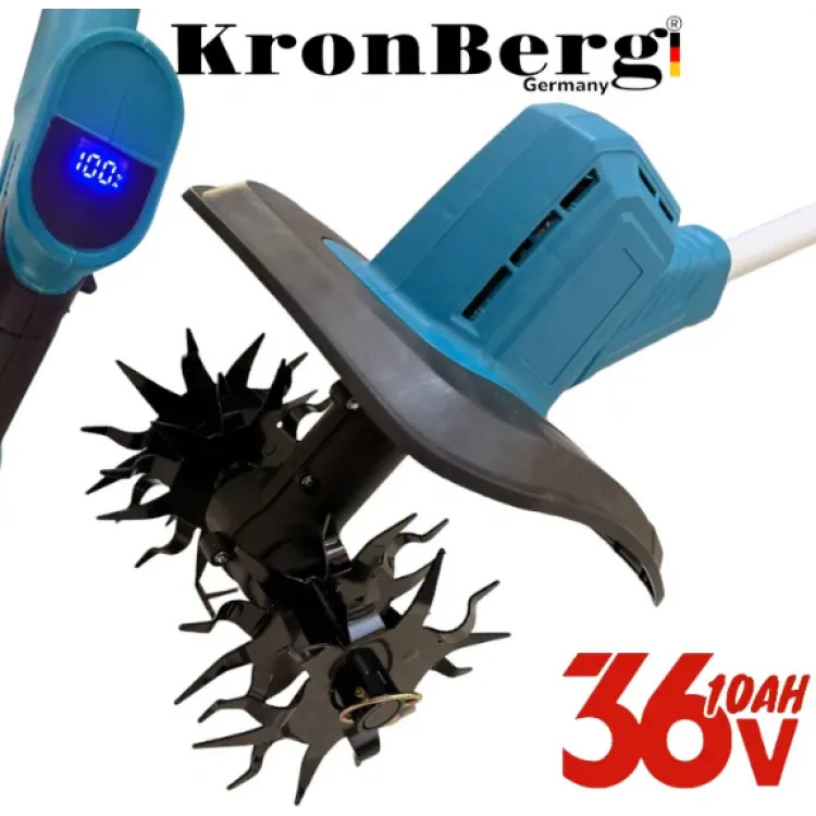 Cultivator fără fir 36V 10AH KRONBERG 20cm Cultivator fără fir 36V 10AH KRONBERG 20cm