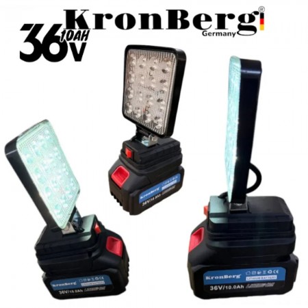 Reflector LED reîncărcabil 36V 10AH Lampă de lucru KRONBERG Reflector LED reîncărcabil 36V 10AH Lampă de lucru KRONBERG