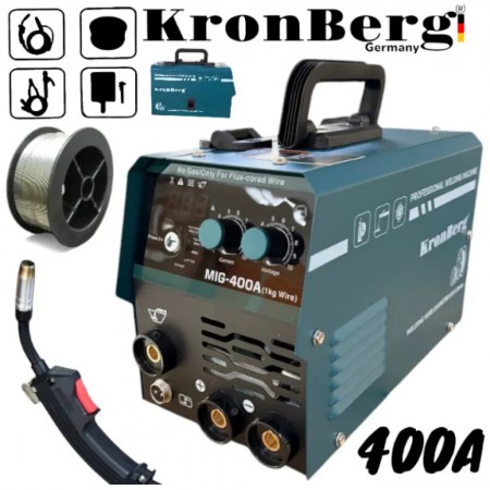 Aparat de sudura invertor cu rola de sarma 400A 2 în 1 Echipament de sudură KRONBERG 2 în 1