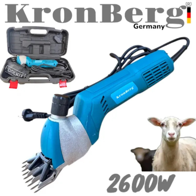 Mașină de tuns electrică pentru oi și animale 2600 W KRONBERG cadou Lamă de rezervă Mașină de tuns electrică pentru oi și animale 2600 W KRONBERG cadou Lamă de rezervă