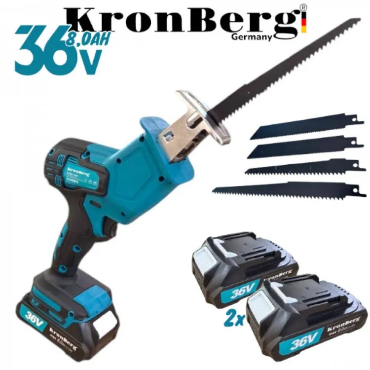 Ferăstrău sabie mini fără fir, fără perii, cu 4 lame, KRONBERG, ferăstrău drept de 36V, 8.0AH, pentru carne, lemn, plastic, fier, metal și ALTELE. 2 baterii Ferăstrău sabie mini fără fir, fără perii, cu 4 lame, KRONBERG, ferăstrău drept de 36V, 8.0AH, pentru carne, lemn, plastic, fier, metal și ALTELE. 2 baterii