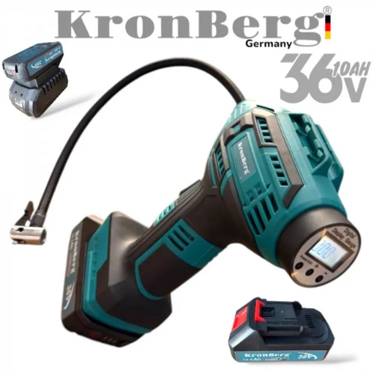 Compresor de aer fără fir fără perii 36V 10AH KRONBERG 2 baterii Compresor de aer fără fir fără perii 36V 10AH KRONBERG 2 baterii