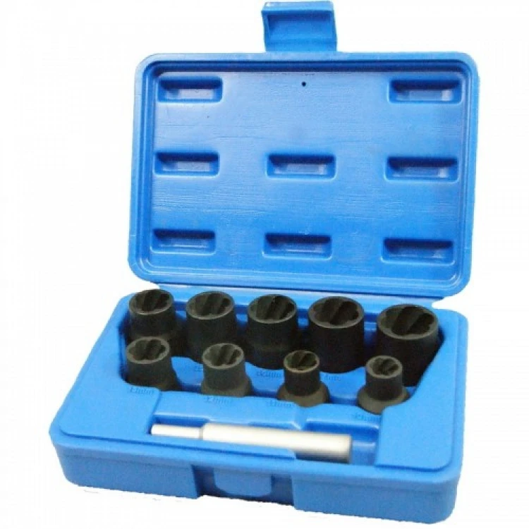 SET DE INSERȚII 10 PIESE - EXTRACTOR PENTRU PIULIȚE STRICATE SET DE INSERȚII 10 PIESE - EXTRACTOR PENTRU PIULIȚE STRICATE