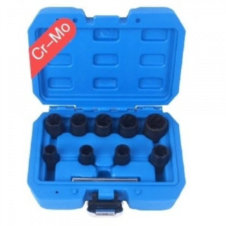 SET DE INSERȚII 10 PIESE - EXTRACTOR PENTRU PIULIȚE STRICATE SET DE INSERȚII 10 PIESE - EXTRACTOR PENTRU PIULIȚE STRICATE