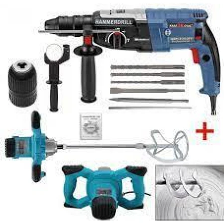 Promo German Set Perforator 1200W + Mixer de construcții pentru beton/ betonieră 2400w