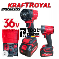 Cheie cu 2 acumulatori, KraftRoyal, motor pe perii, 36 V / 8A/ 850 Nm