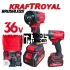 Cheie cu 2 acumulatori, KraftRoyal, motor pe perii, 36 V / 8A/ 850 Nm