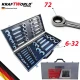 SET DE CHEI DREPTE CU CLICHET DE LA 6MM LA 32MM, 22 DE PIESE ÎN TRUSĂ METALICĂ KRAFTROYAL SET DE CHEI DREPTE CU CLICHET DE LA 6MM LA 32MM, 22 DE PIESE ÎN TRUSĂ METALICĂ KRAFTROYAL