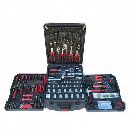 TRUSĂ DE SCULE GERMANE CU 499 DE PIESE - CLICHET, CHEI, ȘURUBELNIȚE TRUSĂ DE SCULE GERMANE CU 499 DE PIESE - CLICHET, CHEI, ȘURUBELNIȚE