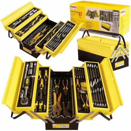 SET DE SCULE 60PCS. WMC ÎN TRUSĂ DE METAL