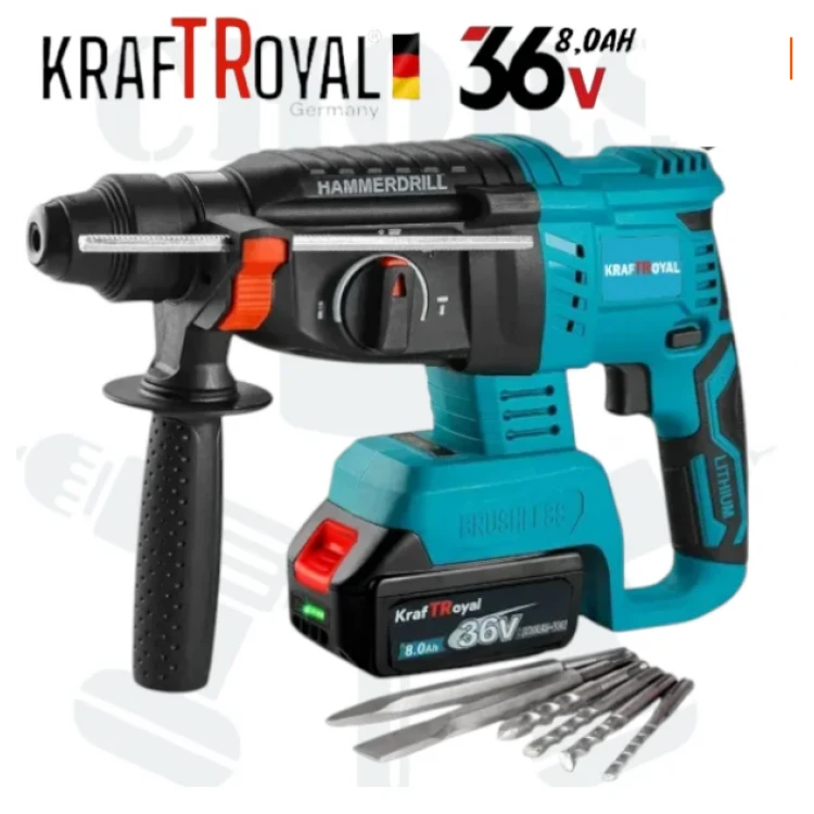 PERFORATOR GERMAN FĂRĂ PERII FĂRĂ FIR 36V + 2 BATERII ȘI ÎNCĂRCĂTOR PERFORATOR GERMAN FĂRĂ PERII FĂRĂ FIR 36V + 2 BATERII ȘI ÎNCĂRCĂTOR