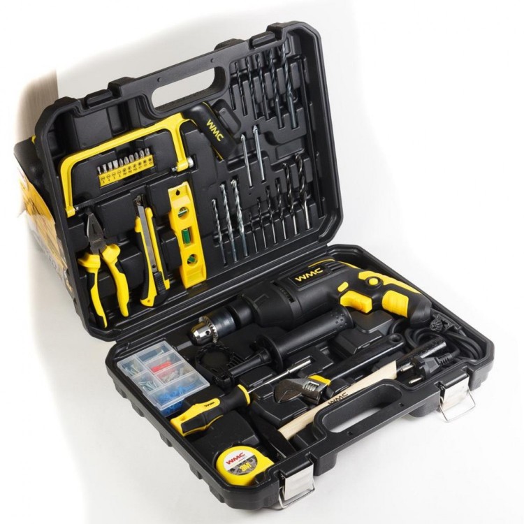 BORMAȘINĂ DE IMPACT + SET DE SCULE WMC 750W, 96 PIESE BORMAȘINĂ DE IMPACT + SET DE SCULE WMC 750W, 96 PIESE
