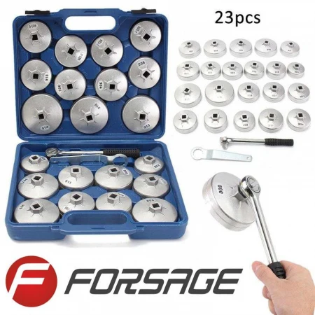 CHEI PENTRU FILTRE DE ULEI FORSAGE, UNIVERSALE 1/2", SET DE 23 DE PIESE