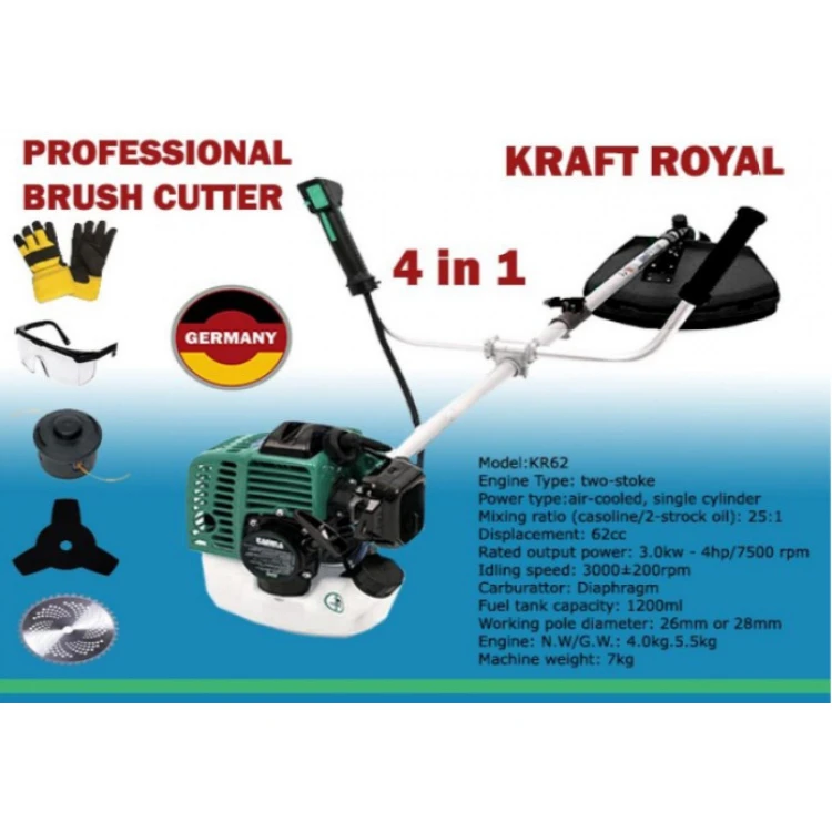 TRIMMER GERMAN KRAFT ROYAL 52CC 4HP. PE BENZINĂ