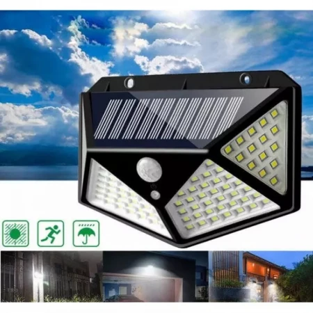 LAMPA SOLARĂ REZISTENTĂ LA APĂ  CU LED-URI 100 DE DIODE