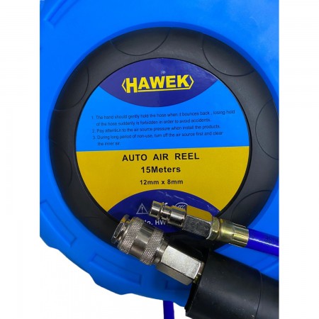 HAWEK ROLĂ AUTOMATĂ CU FURTUN DE 15M 8X12MM - HW 1022 DE AER HAWEK ROLĂ AUTOMATĂ CU FURTUN DE 15M 8X12MM - HW 1022 DE AER