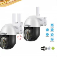 2 PIESE WATERPROOF WIFI FULL HD 1080P 68  320° CAMERA ROTATIVĂ