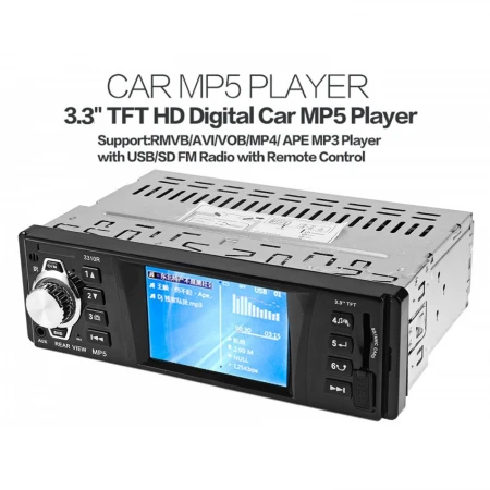 DVD MULTIMEDIA PENTRU AUTOMOBIL 3.3" TFT DISPLAY - PLAYER AUTO CU BLUETOOTH , USB, AUX , SDCARD
