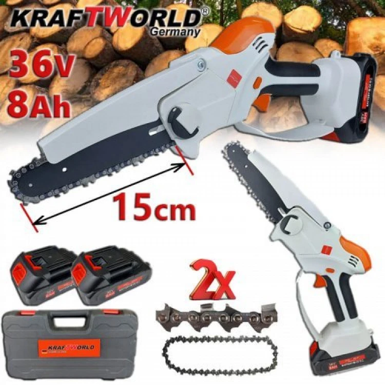 FERĂSTRĂU CU LANȚ FĂRĂ FIR WERSTIL 36V 8AH + LANȚ CADOU