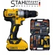 MAȘINA DE GAURIT SI INȘURUBAT CU PERCUȚIE KRAFTROYAL XR 110 ACCESORII,2 ACUMULATORI,36V,8AH