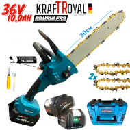 MINIFIERASTRAU CU 2 ACUMULATORI KRAFTROYAL 36 V, 8 AH. 25CM LAMA.