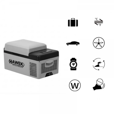 Frigider portabil cu compresor HAWEK 30L – 12V / 24V / 220V | Răcire și congelare oriunde, model: C30