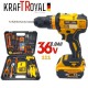 MAȘINA DE GAURIT SI INȘURUBAT CU PERCUȚIE KRAFTROYAL XR 111 ACCESORII,2 ACUMULATORI,36V,8AH MAȘINA DE GAURIT SI INȘURUBAT CU PERCUȚIE KRAFTROYAL XR 111 ACCESORII,2 ACUMULATORI,36V,8AH