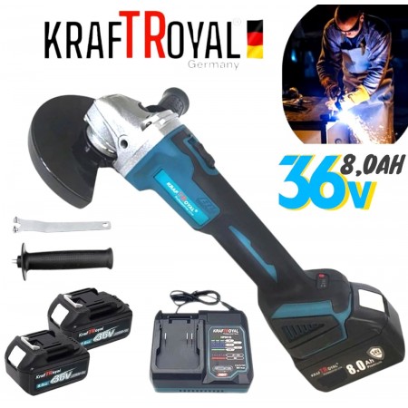 Flex cu 2 acumulatori,KRAFTROYAL , 36V, 125mm (la pretul afisat se vor adauga 25 lei transportul)
