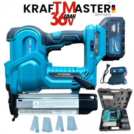 Capsator fără fir fără perii KRAFT MASTER 36V 10AH 2 baterii și cutie