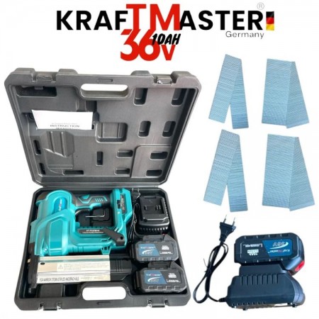 Capsator fără fir fără perii KRAFT MASTER 36V 10AH 2 baterii și cutie