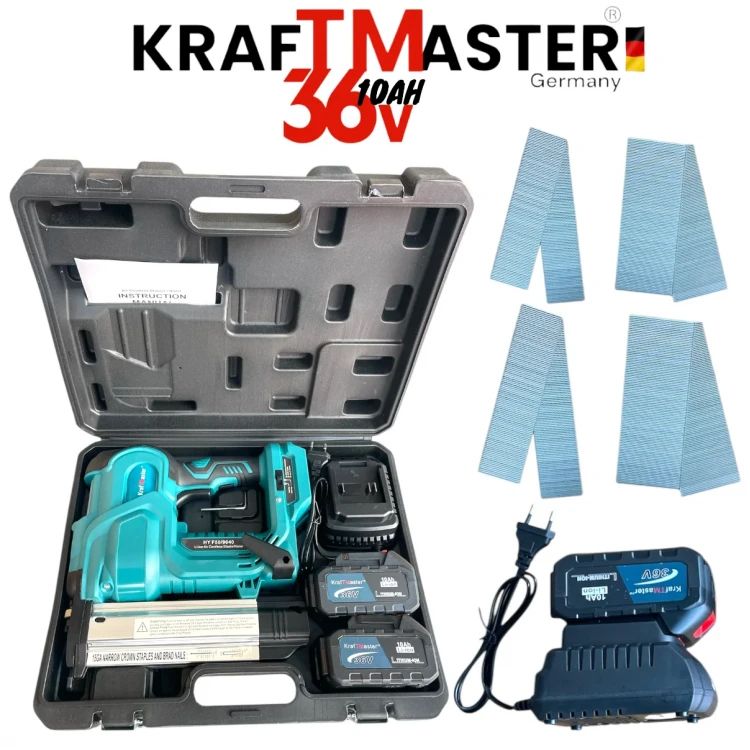 Capsator fără fir fără perii KRAFT MASTER 36V 10AH 2 baterii și cutie