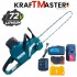 Ferăstrău cu lanț fără fir KRAFTMASTER 72V 16Ah – lamă de 16" 40cm, 2 lanțuri