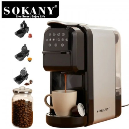 Masină de cafea SOKANY SK-04031 3 în 1 700 ml 1400 W 3 capsule DOLCE GUSTO NESPRESSO și cafea măcinată