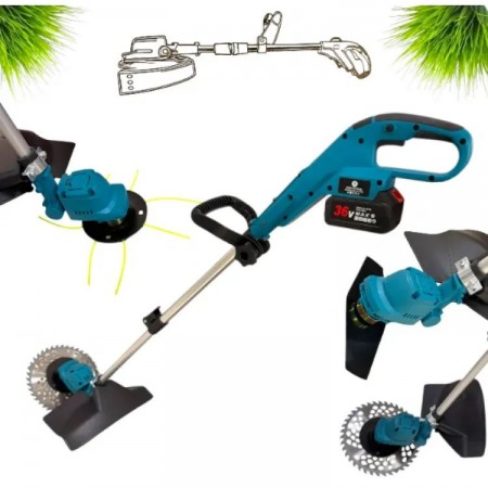 Mașină de tuns iarba fără fir trimmer 36V 8.0AH cu 2 baterii 26 cm Profesională